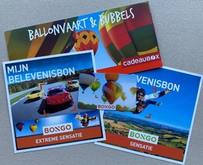 Een ballonvaart cadeaubon van Bongo of cadeaubox ? Die kan u bij Filva Ballonvaarten inruilen.